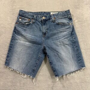 AG Adriano Goldschmied‎ Shorts Cut Off JEANS Womens Size 28R Blue Denim Raw Hem